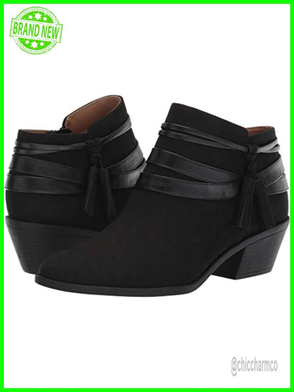 Suede Ankle Bootie Block Heel Round Toe Casual Fall Boots